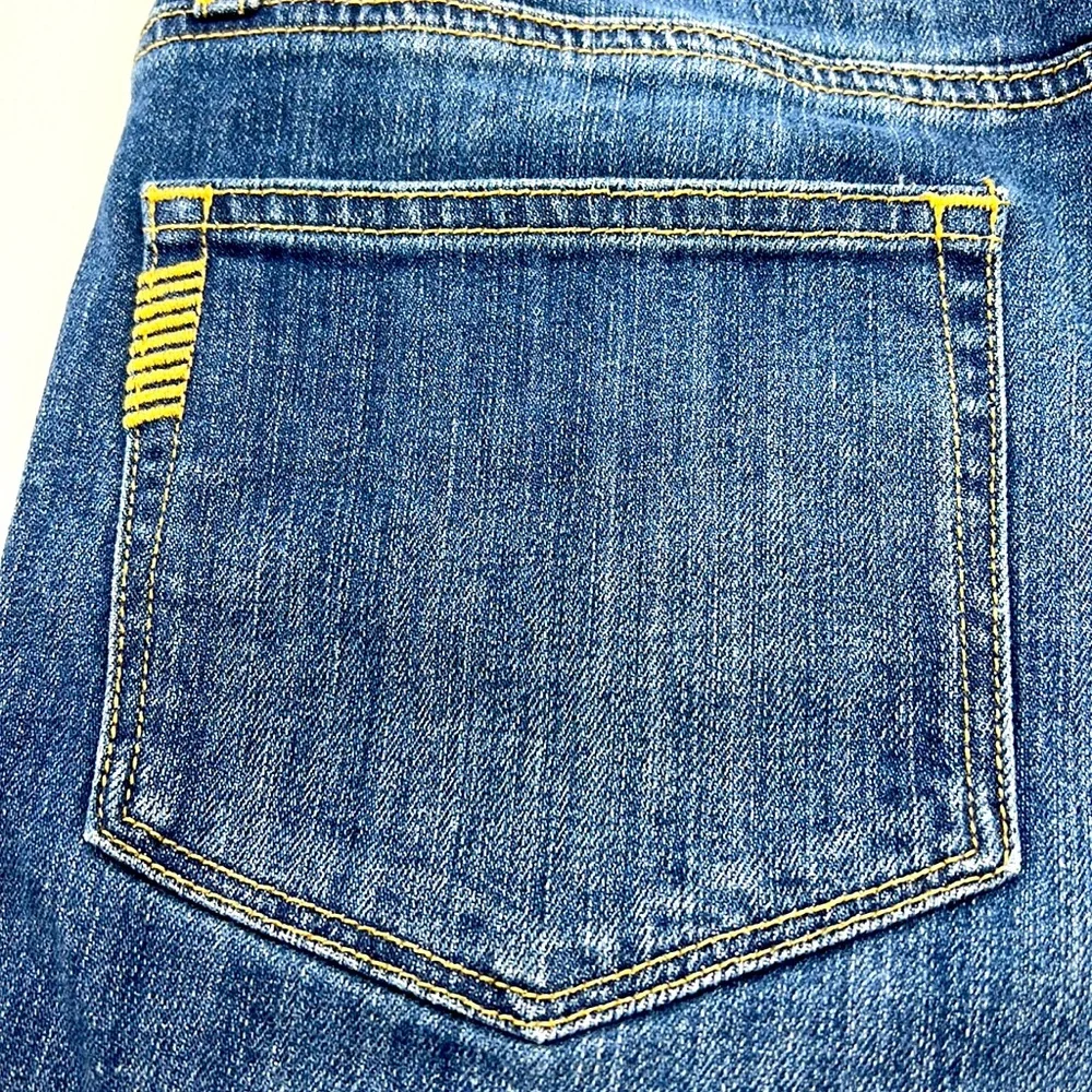 PAIGE Distressed Denim Shorts Raw Hem Folded Size 27 - Picture 5 of 12